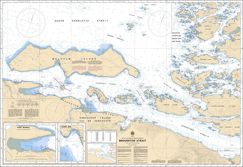 Canadian Nautical Chart #3546 - Broughton Strait