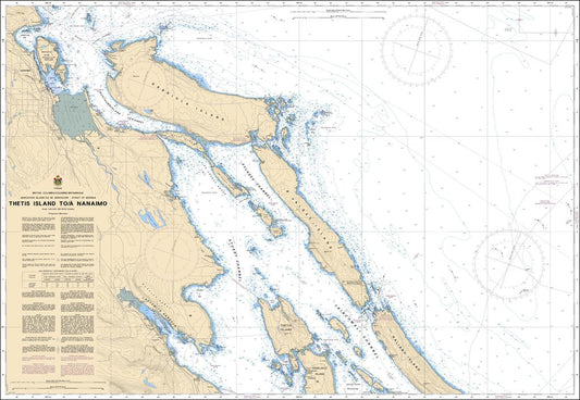Canadian Nautical Chart #3443 - Thetis Island to Nanaimo