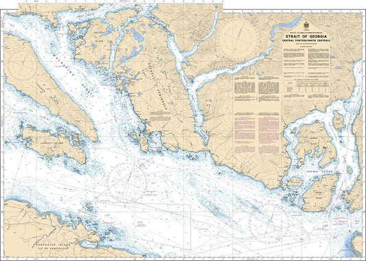 Canadian Nautical Chart #3512 - Strait of Georgia (Central Portion)