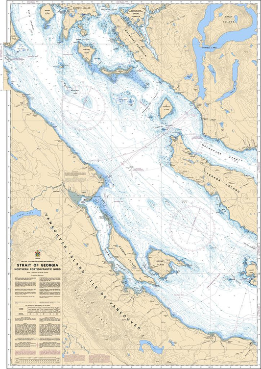 Canadian Nautical Chart #3513 - Strait of Georgia (Northern Portion)