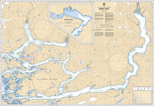 Canadian Nautical Chart #3515 - Knight Inlet