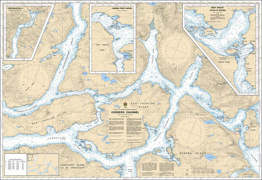 Canadian Nautical Chart #3543 - Cordero Channel