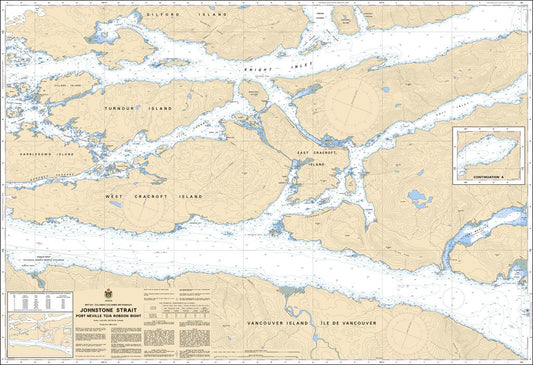 Canadian Nautical Chart #3545 - Johnstone Strait (Port Neville to Robson Bight)