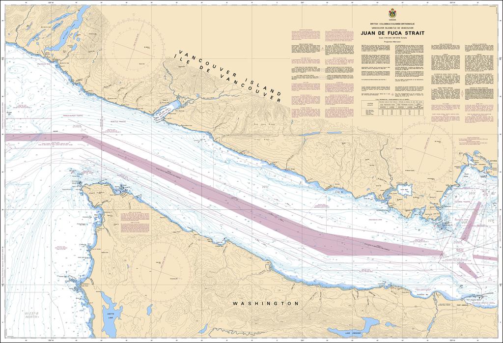 Canadian Nautical Chart #3606 - Juan de Fuca Strait
