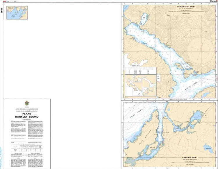 Canadian Chart 3646, Barkley Sound