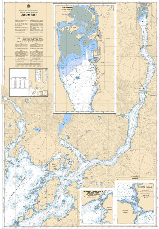 Canadian Nautical Chart #3668 - Alberni Inlet