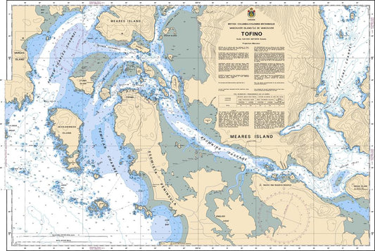 Canadian Nautical Chart #3685 - Tofino
