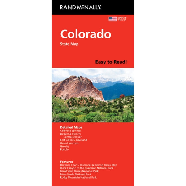 Colorado State Highway Folded Map by Rand McNally (Easy to Read) - Cover