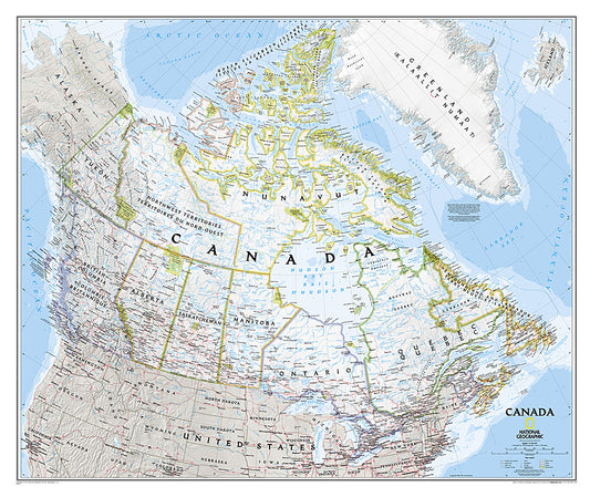 Canada Wall Map - Classic Series - by National Geographic