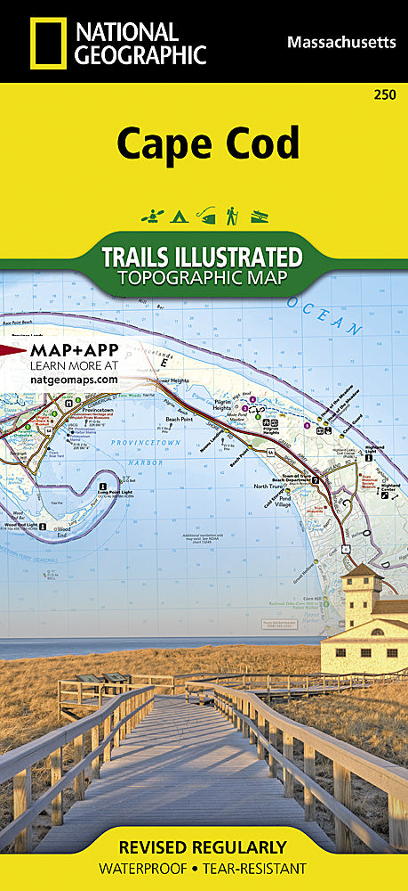 Cape Cod Trails Illustrated Topographic Map #250 – Metsker Maps