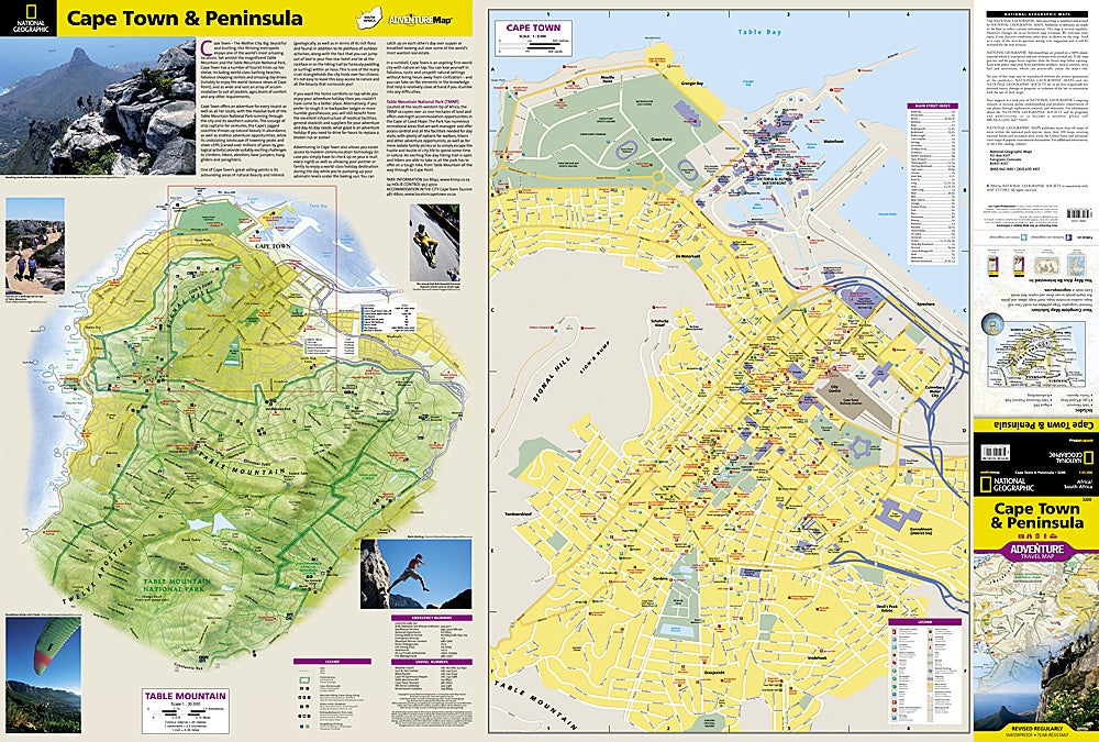 Capson Maps Cape Town & Peninsula Adventure Travel Map by National Geographic ...