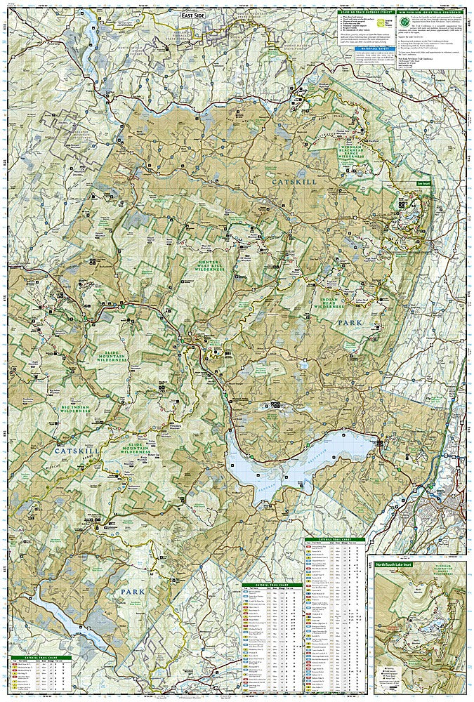 Catskill Park Trails Illustrated Topographic Map #755 - Map Detail