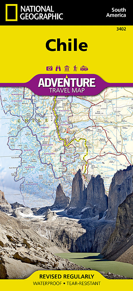 Chile Adventure Travel Map by National Geographic - Cover