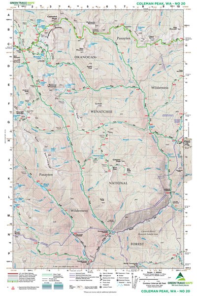 Coleman Peak, WA - Green Trails Map #020