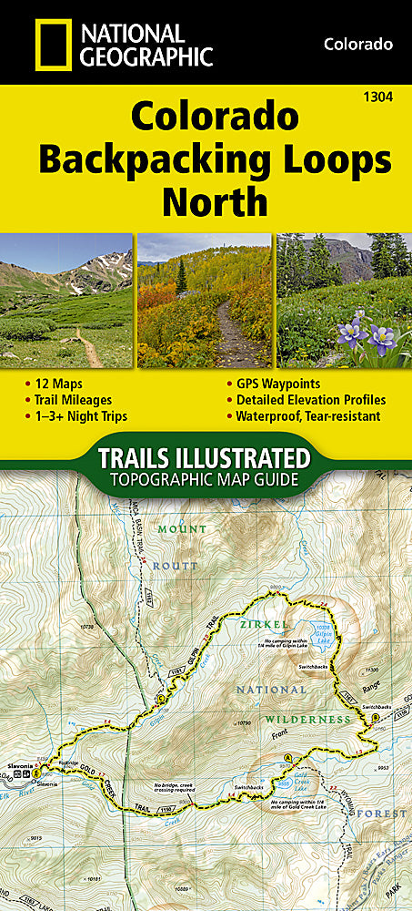 Colorado Backpacking Loops North Trails Illustrated Topographic Map Booklet #1304 - Cover