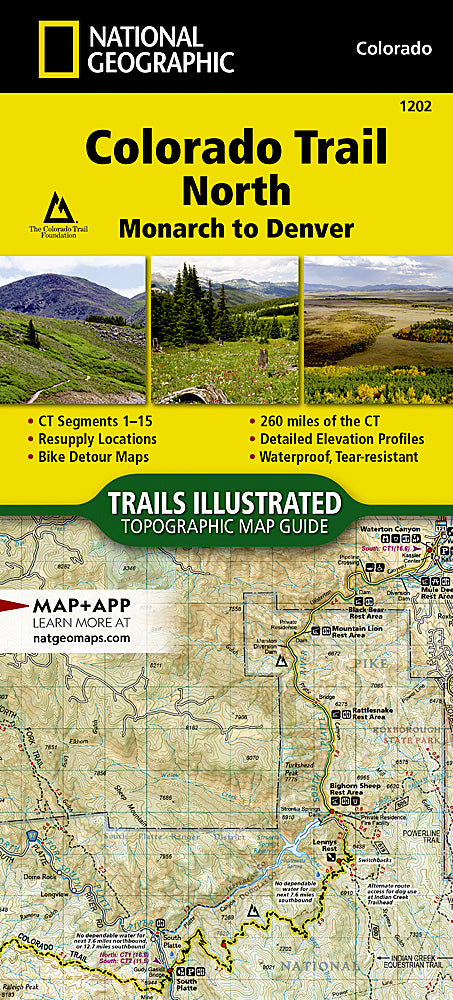 Colorado Trail North Trails Illustrated Topographic Map Guide #1202 - Cover