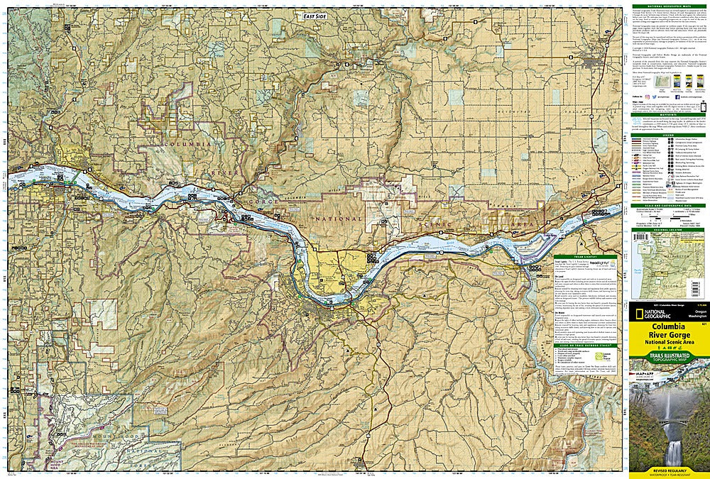 Columbia River Gorge Trails Illustrated Topographic Map #821 - East Map