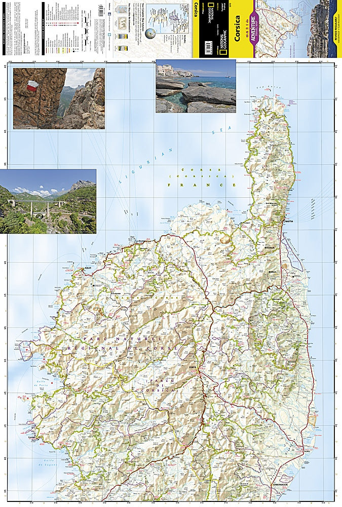 Corsica (France) Adventure Travel Map by National Geographic - Map Detail