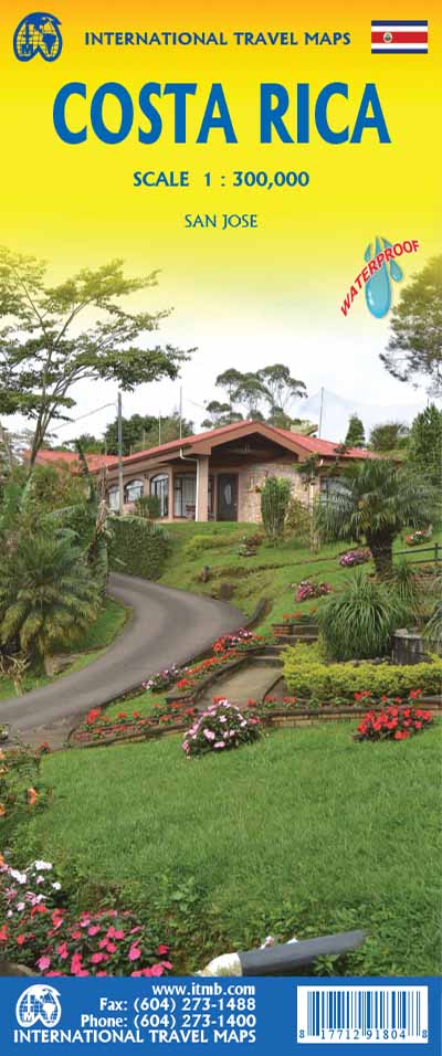 Costa Rica Travel & Reference Map by ITMB - Cover