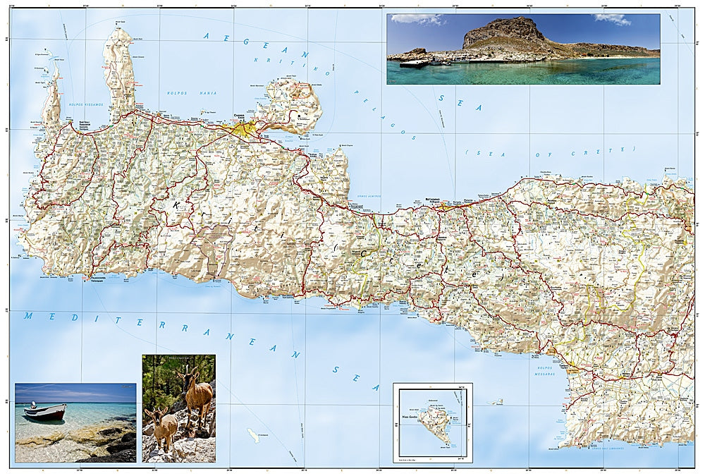 Crete (Greece) Adventure Travel Map by National Geographic - Map Detail