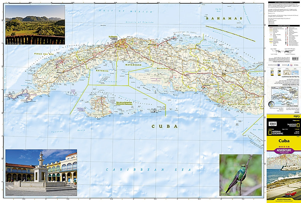 Cuba Adventure Travel Map by National Geographic - Map