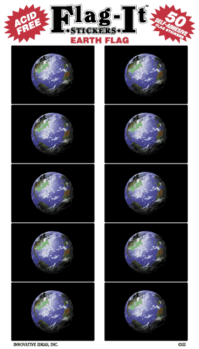 Earth Mini Flag Stickers