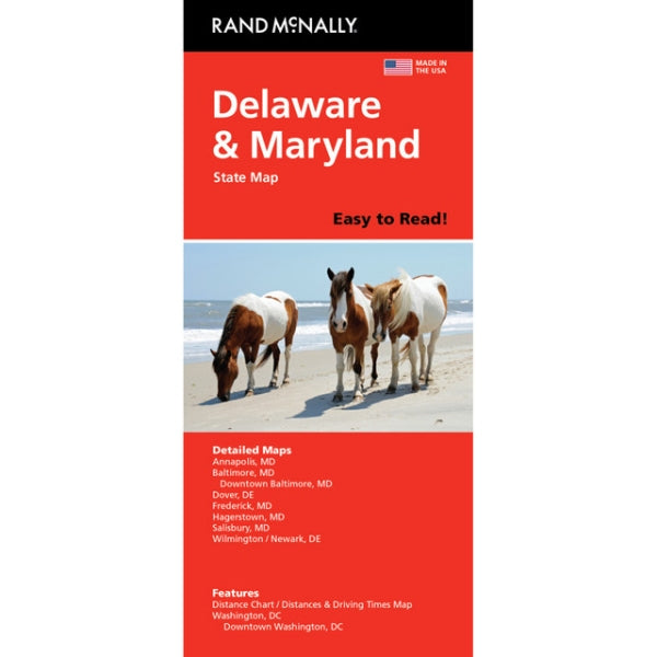 Delaware & Maryland State Highway Folded Map by Rand McNally (Easy to Read) - Cover