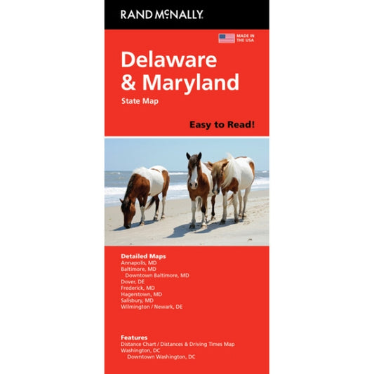 Delaware & Maryland State Highway Folded Map by Rand McNally (Easy to Read) - Cover