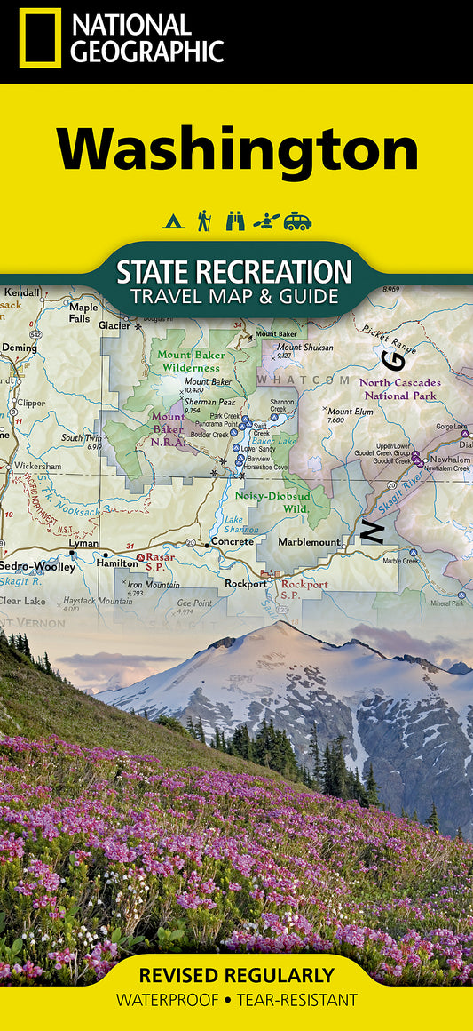 Washington State Recreation Map by National Geographic