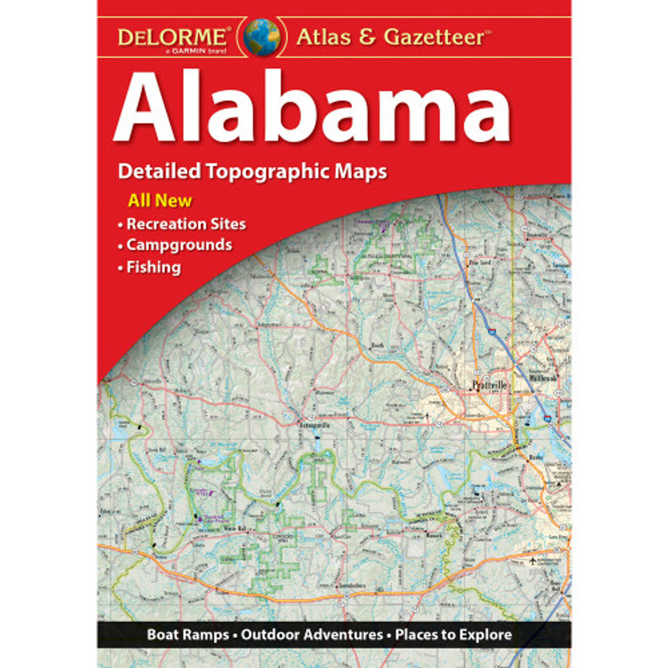 Alabama Topographic Atlas & Gazetteer by DeLorme - Cover