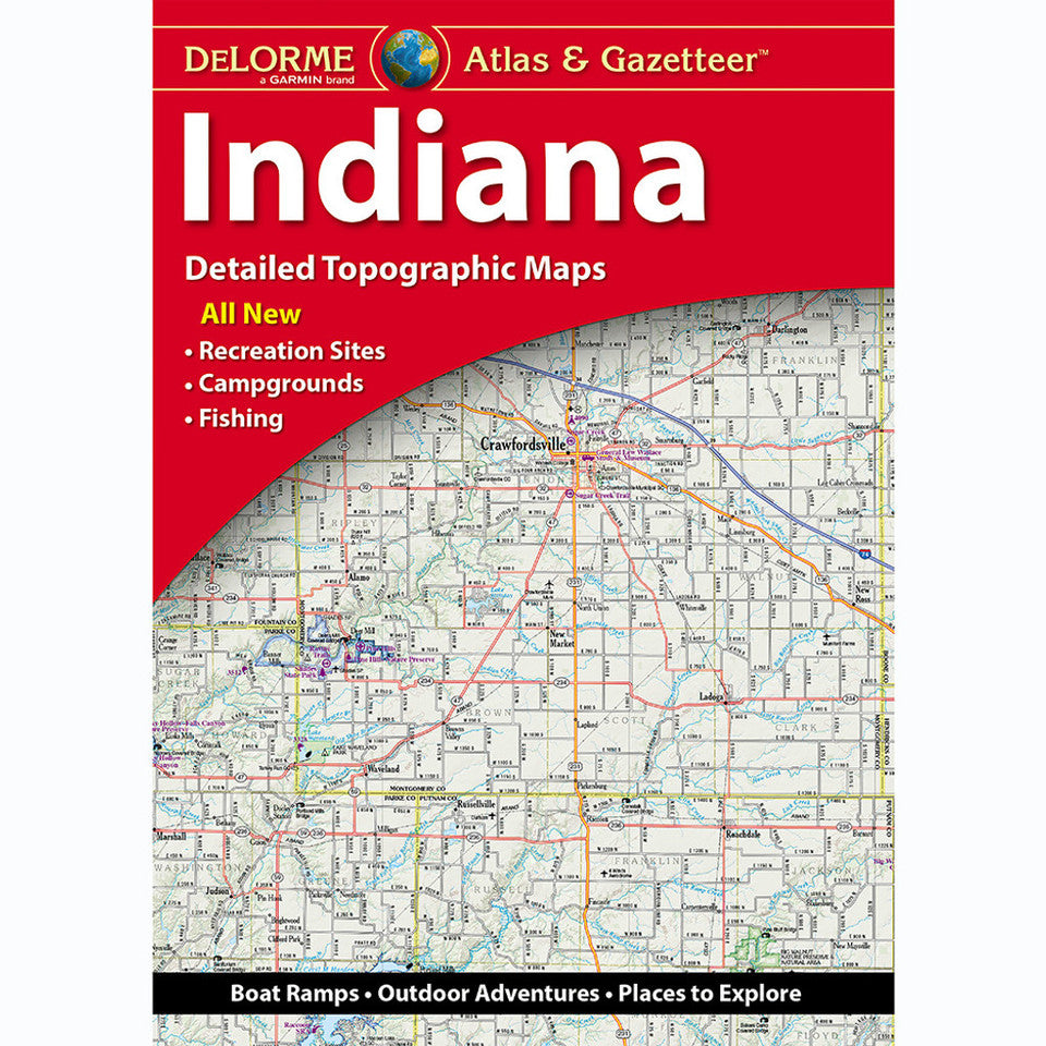 Indiana Topographic Atlas & Gazetteer by DeLorme - Cover