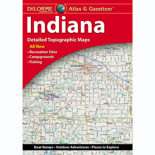 Indiana Topographic Atlas & Gazetteer by DeLorme - Cover