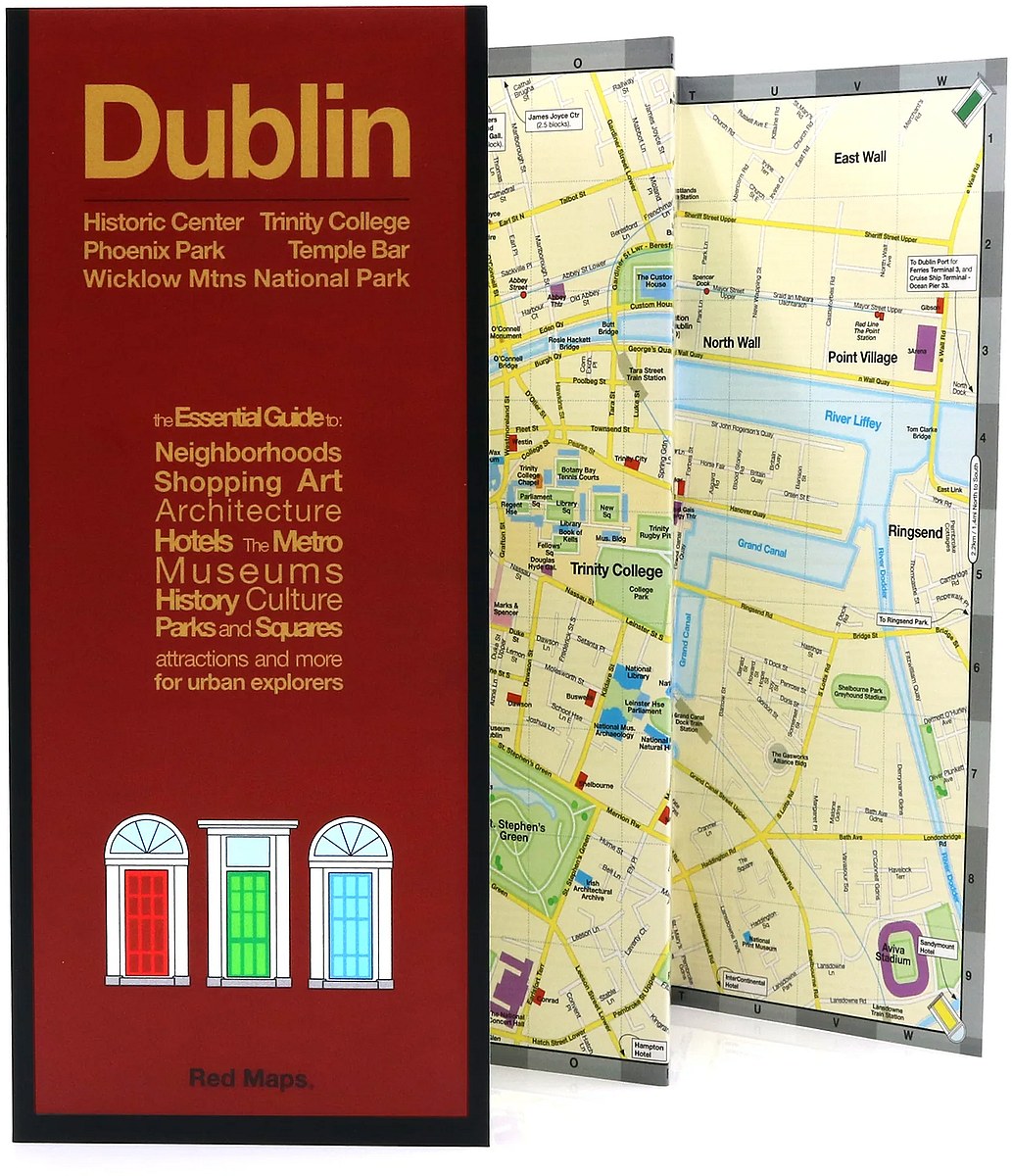 Dublin City Center Street Map by Red Maps - Cover