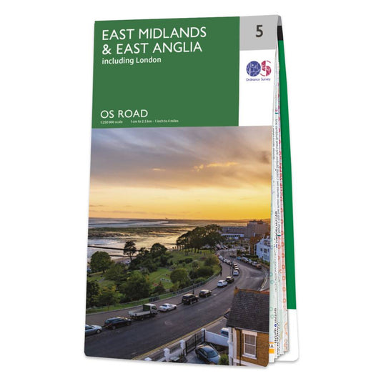 East Midlands & East Anglia Road & Reference Map by Ordnance Survey - Cover