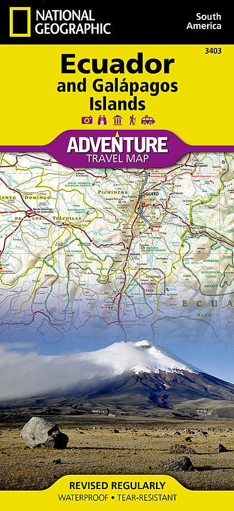 Ecuador & Galapagos Islands Adventure Travel Map by National Geographic - Cover