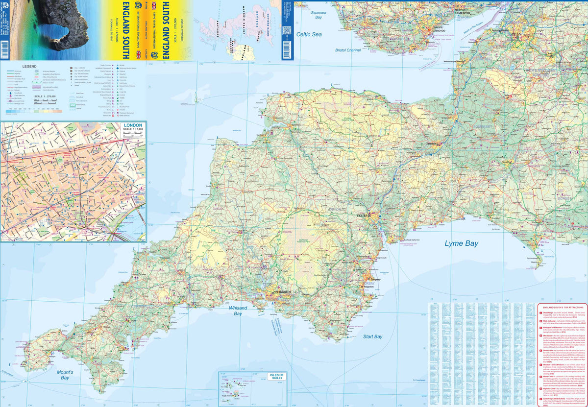 England South Travel Map