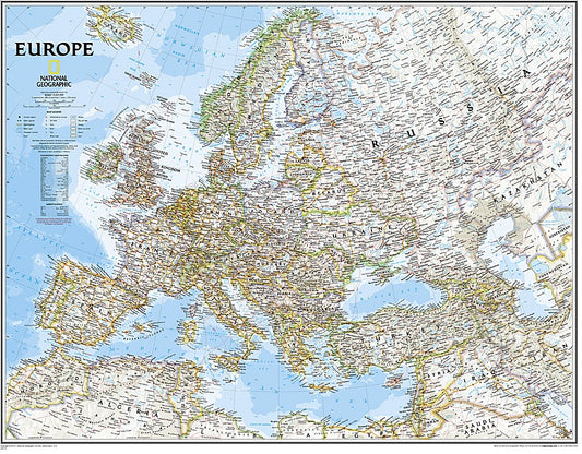 Europe Wall Map - Classic Series by National Geographic