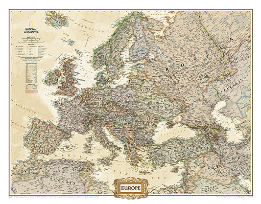 Europe Political Map - Executive Series- by National Geographic