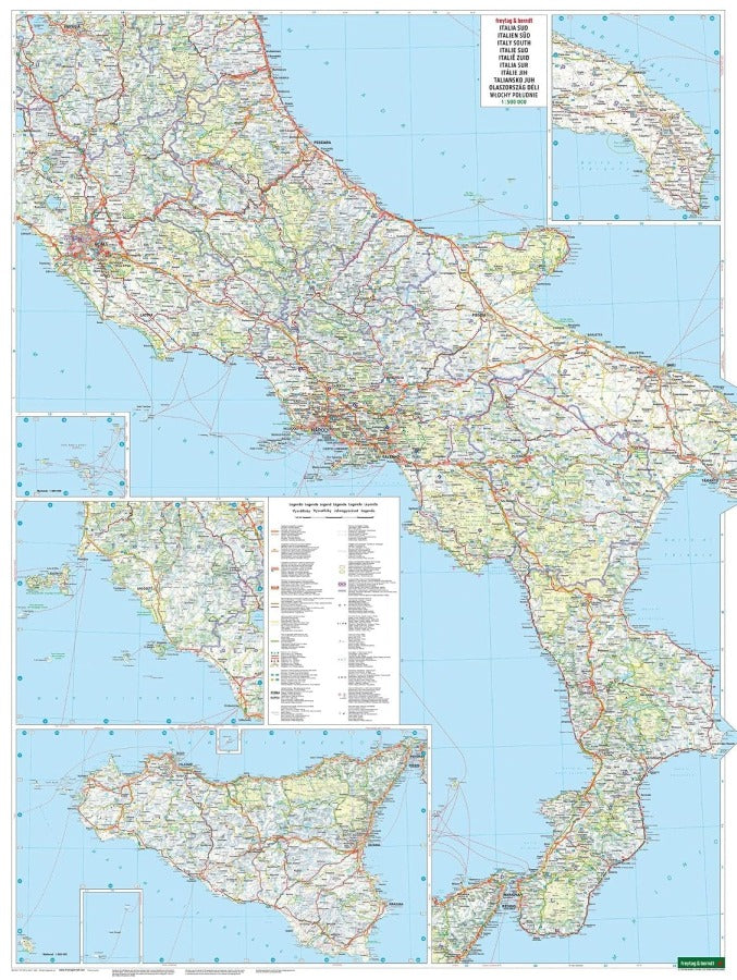 Italy (South) Road Map by Freytag & Berndt - Map Coverage
