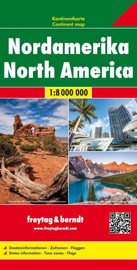 North America Road & Reference Map by Freytag & Berndt - Cover