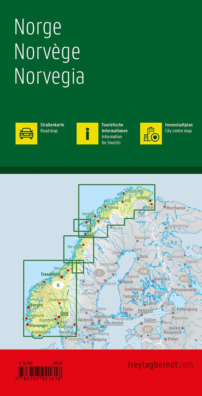 Norway Road Map by Freytag & Berndt - Coverage Map