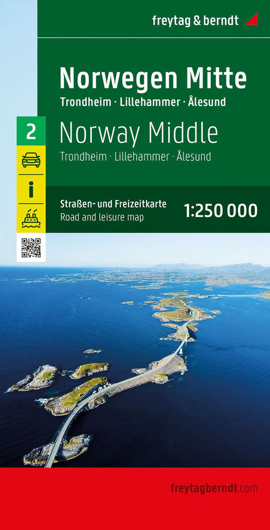 Norway Central Road Map by Freytag & Berndt - Cover