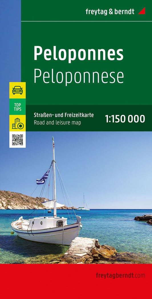 Peloponnese Greece Road Map by Freytag & Berndt - Cover
