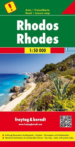 Rhodes (Greece) Road Map by Freytag & Berndt – Metsker Maps