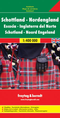 Scotland & Northern England Road Map by Freytag & Berndt - Cover