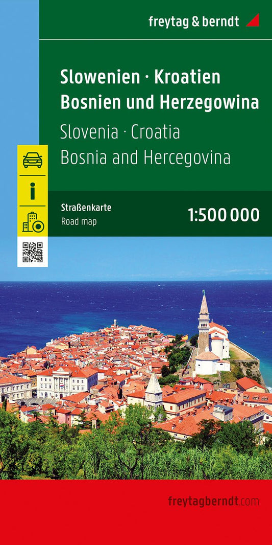 Slovenia, Croatia, Bosnia & Herzegovina Road Map by Freytag & Berndt - Cover