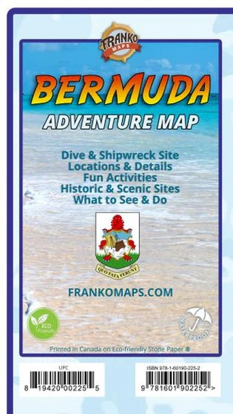 Bermuda Adventure & Dive Map by Franko Maps - Cover