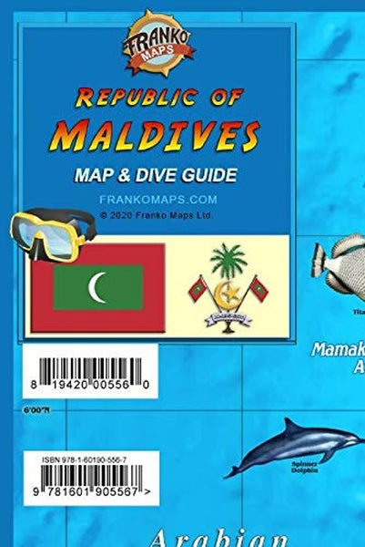 Republic of Maldives Map & Dive Guide by Franko Maps - Cover