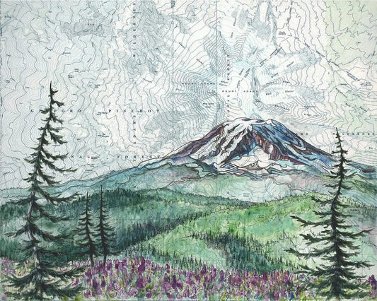 Mt Adams (Summer) Souvenir Art Print by Final Switchback