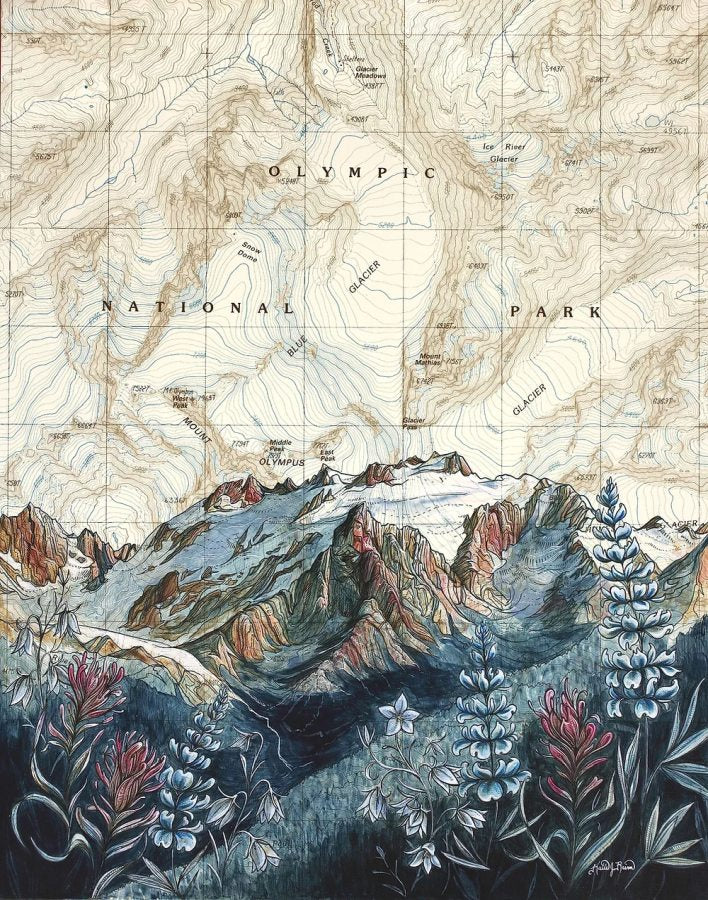 Mt Olympus Souvenir Art Print by Final Switchback